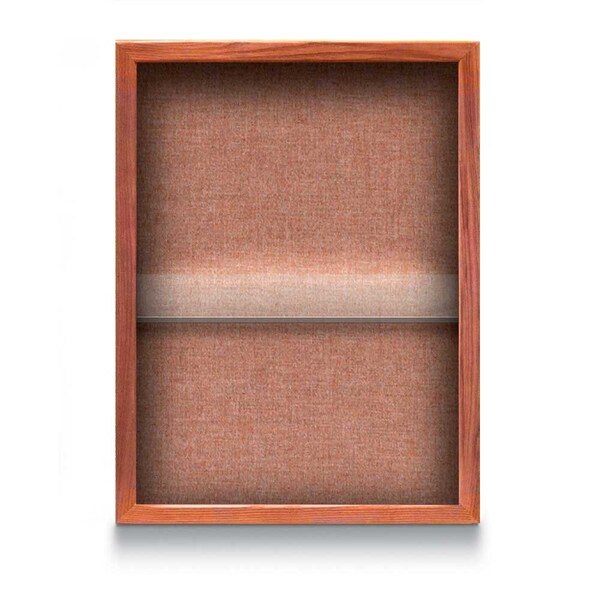 Indoor Enclosed Combo Board, 48"x36", Black Frame/Burgundy & Surf